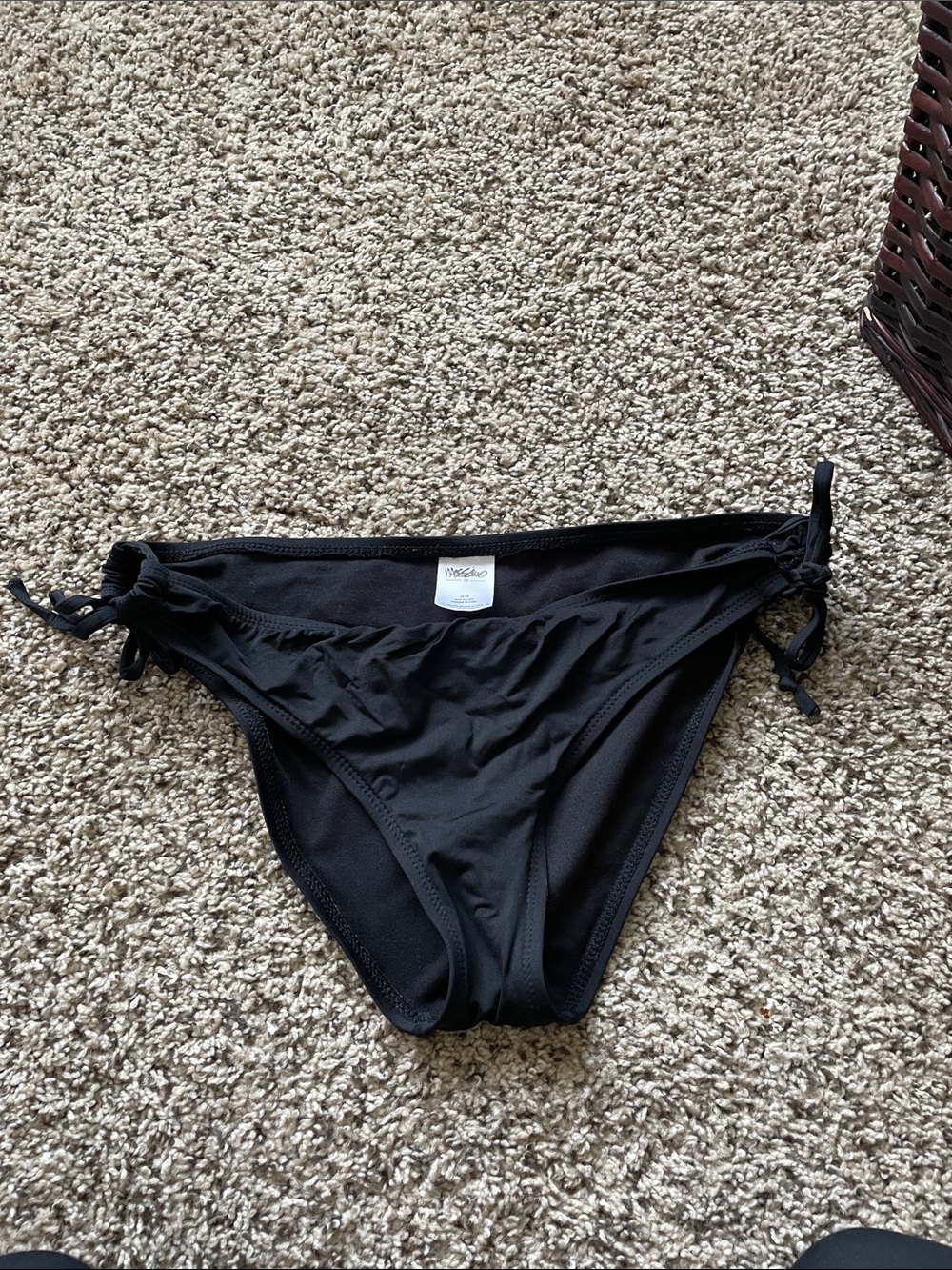 Mossimo Supply Co. Black Tie-Side Bikini Bottom
